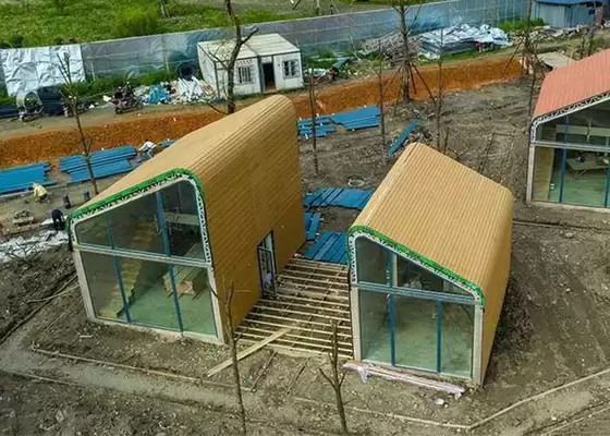 Modern Design Prefab Light Steel Garden Studio For Holiday Steel Home Kits Resort Hotel Custom House