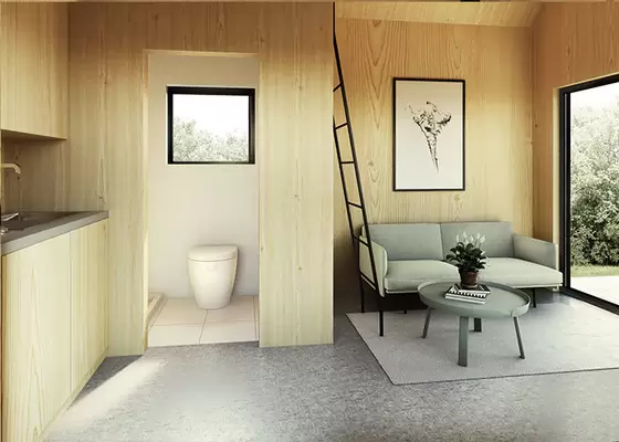 Kit Form Steel Frame Prefab Modular Homes Prefab Loft House PVC Ceiling Panel