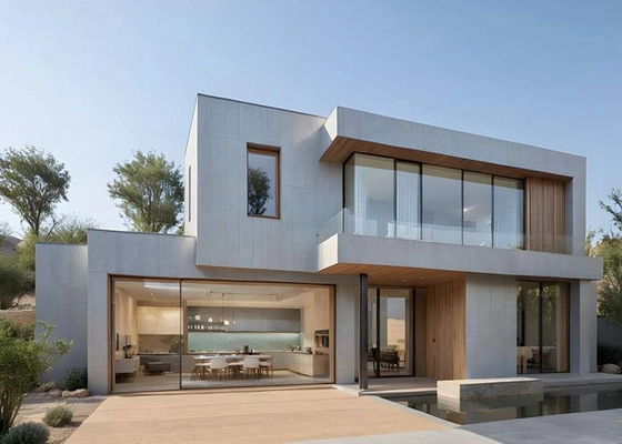 Light Steel Structure Luxury Modern Villa Prefab House Kits Hurricane Proof