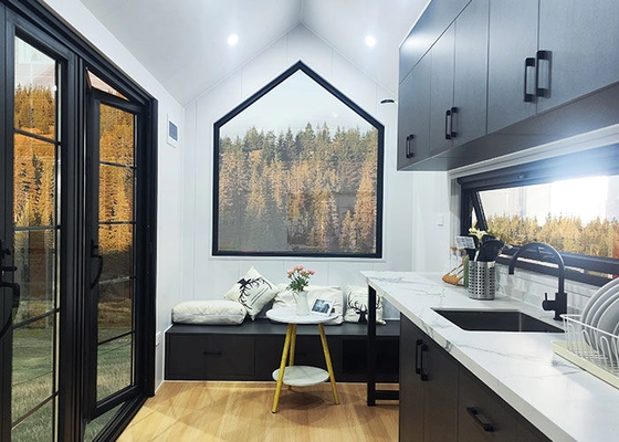 Portable Prefabricated Tiny Home Mobile Expandable Prefab House On Wheels With Bathroom And Kitchen
