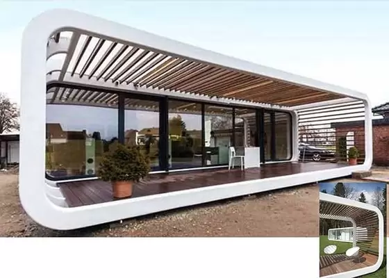 Aluminum Sliding Doors Prefab Cabin Prefabricated Bungalow Prefab Garden Studio Steel Frame Prefab Modular Homes
