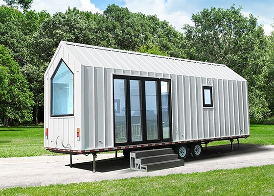 AS / US  STANDARD Affordable Prefab Tiny House On Wheels With Bedroom Bathroom