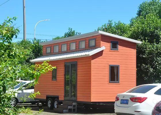 Prefabricated Tiny House With 110/220V/240v Electrical Glass Wool And PU Cladding Insulation
