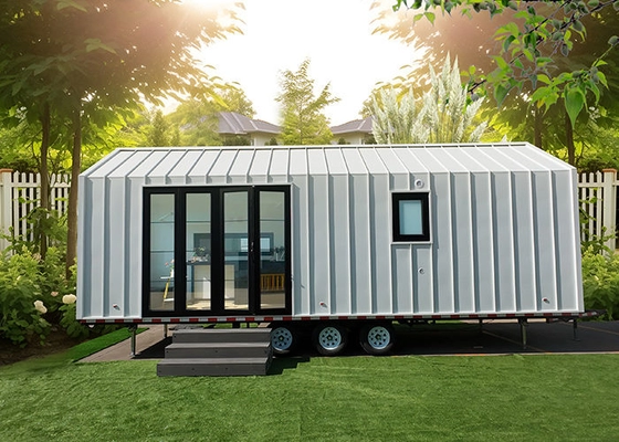 AS / US  STANDARD Affordable Prefab Tiny House On Wheels With Bedroom Bathroom