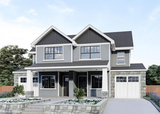 Cost Efficient Prefab Luxury Villa House 4 bedroom Kit Light Gauge Steel Frame