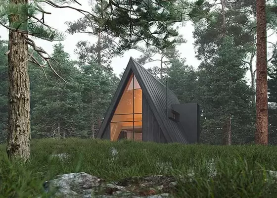 Prefab Hotel Unit Light Steel Space A Frame Tiny Homes Portable Kit Homes