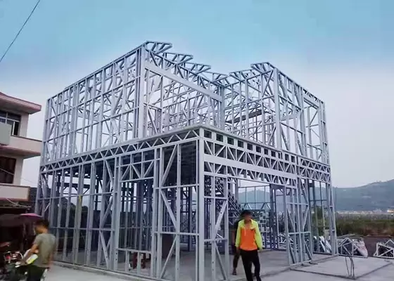 Duplex Light Gauge Steel Truss Prefabricated Homes 2nd Floor Luxury Villa