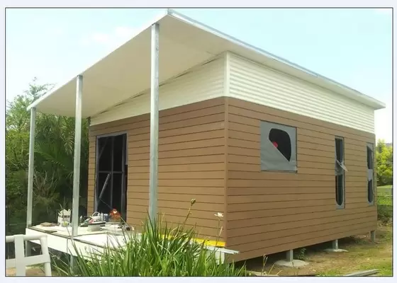 Australia Style Prefabricated House Kits , Modern Prefab House With WPC cladding
