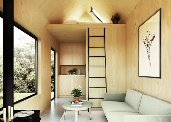 Kit Form Steel Frame Prefab Modular Homes Prefab Loft House PVC Ceiling Panel