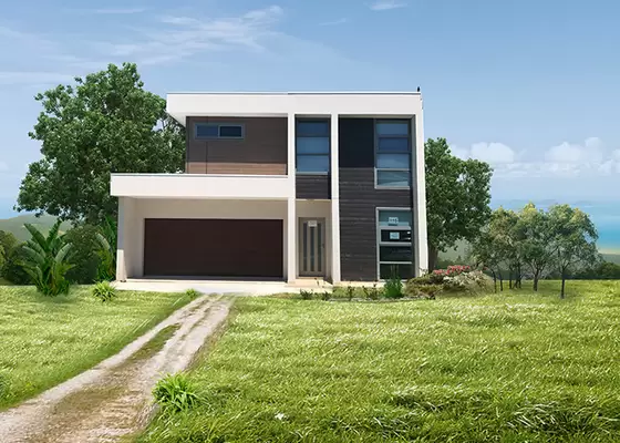 AS4600 Large Light Steel Frame Prefab Villa / Prefabricated Steel Home Kits