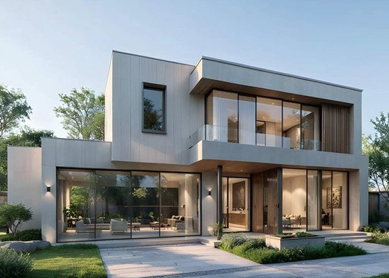 Light Steel Structure Luxury Modern Villa Prefab House Kits Hurricane Proof