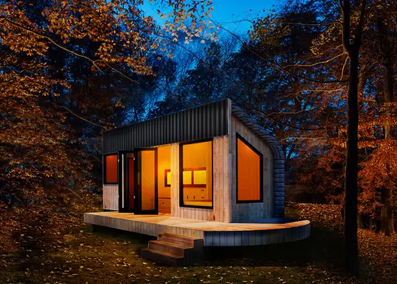 Prefabricated Tiny House On Wheels | Modular Light Steel Frame With Engineered Framing System