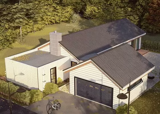 New Zealand Standard Single Storey Light Steel Frame Prefab Villa For Family prefab home ktis