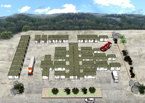 Portable Emergency Modular Home Field Hospital Anti Epidemic Camp With Sandwich Panel Wall