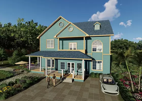 Recyclable Architecture Light Steel Structure House Prefab Villa Modular Home