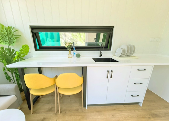 Modular Mobile Home Tiny House On Wheels With Prefabricated Steel Structure 2350*8000mm