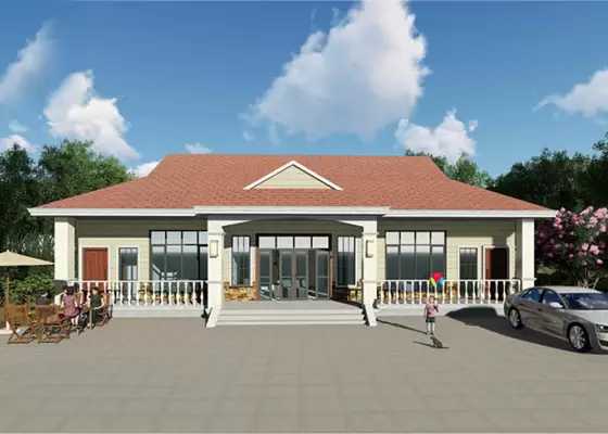 Aus Single Storey Villa with Garage Light Steel Prefab Modular Villa CE Standard Custom House With New Design