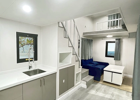 Modular Prefabricated Light Steel Structure Tiny House On Wheels With Trailer