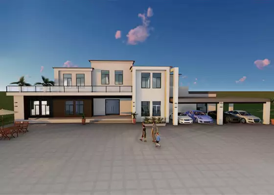 Garden Terrace Green Prefab Homes Double Deck Detached Prefab Light Steel Frame House