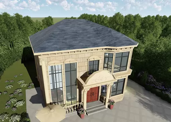 European Classic Villa Light Gauge Steel Truss Prefabricated House Villas 5 Bedroom