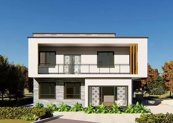 Quality Eco Friendly Prefabricated Light Steel Frame House Luxury Villa For Family