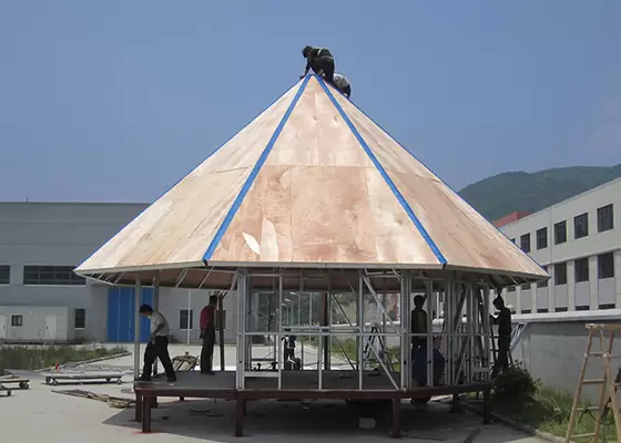 Beautiful Bali style Cyclone proof Moistureproof Prefab house Home Beach wooden Bungalows in Maldives