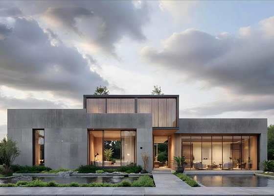 USA Standard Prefab Hosue Single Family Home Luxury 2 Story Light Steel Home Steel Kits