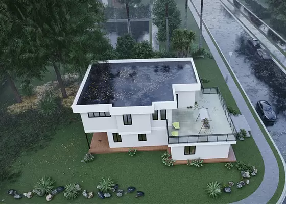 Luxurious Prefabricated Light Steel Frame Prefab Metal House Kits Prefab Home Kits