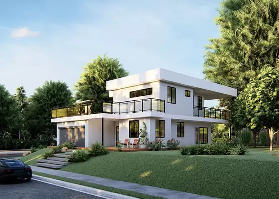 Luxurious Prefabricated Light Steel Frame Prefab Metal House Kits Prefab Home Kits