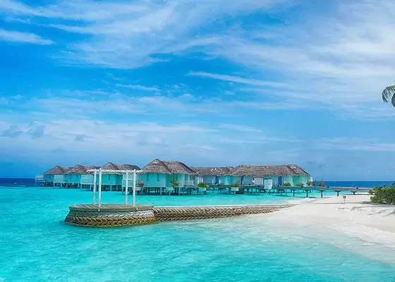 Belize / Maldives Overwater Bungalow With Light Steel , Over The Water Bungalows