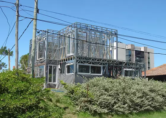 CE Certificate Prefab Steel House , Light Steel Structure House Villa