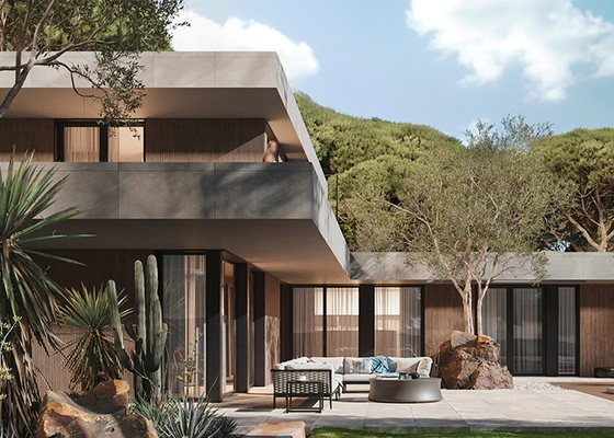 Single Family Homes Steel Fascia Board Luxury Prefabricated House Villa Modular Home Kits