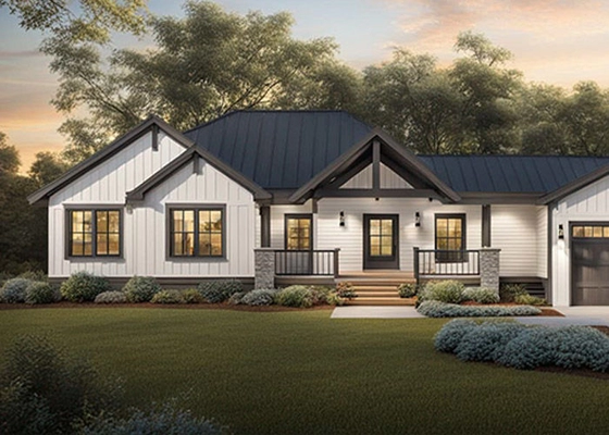 AS / NZS / USA Light Steel Frame House Prefabricated House Kits Modular Homes