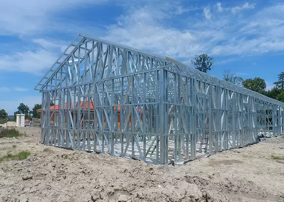 Prefabricated Light Gauge Steel House Kits / Bungalow House For Living