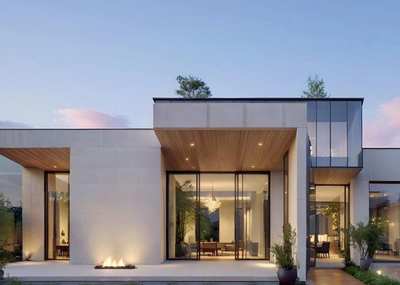 USA Standard Prefab Hosue Single Family Home Luxury 2 Story Light Steel Home Steel Kits