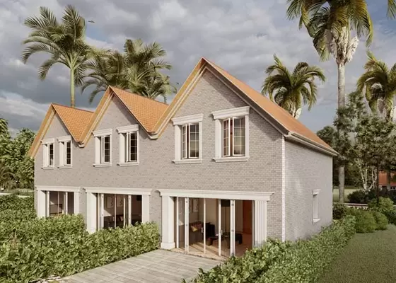 2 Storey Prefabricated Apartment Buildings With Light Steel Frame House