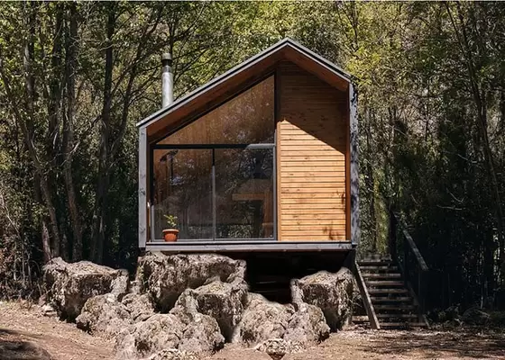 Light Steel Frame Prefabricated Manufactured Homes Garden Studio Modern Design Tiny Houses