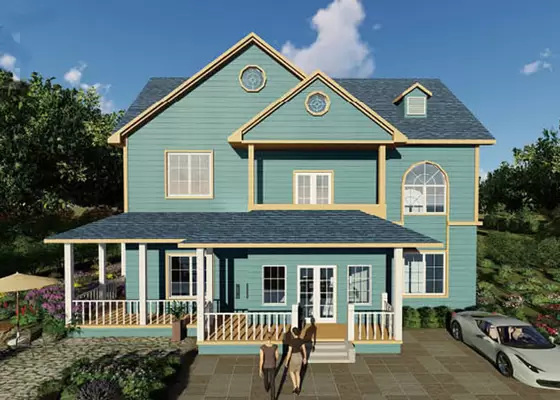 Recyclable Architecture Light Steel Structure House Prefab Villa Modular Home