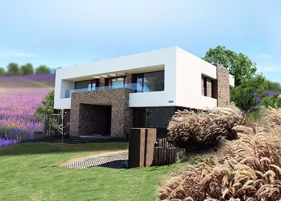 Modern Modular Home | Light Steel Frame Prefab House With Big Windows