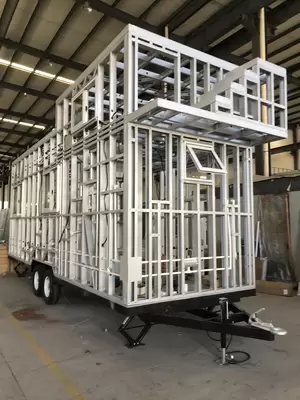 Light Steel Trailer Tiny Homes / Cabin Hotel Unit / Modular House On Wheels