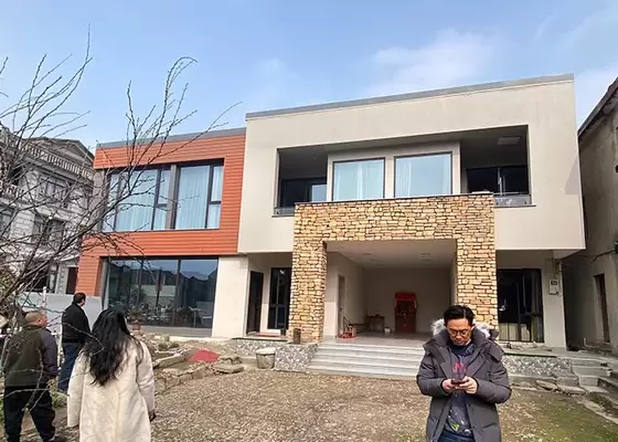 Heat Prefab Villa Modular Home Kit With Ligth Steel Frame ICC EN-1090