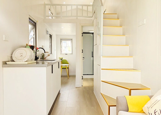 Tiny Prefabricated Mini House Portable Mobile Home Trailer Houses On Wheels