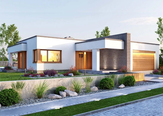 AU / EU / USA Standard Prefabricated Villa Foldable Design