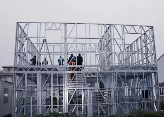Durable Prefabricated House , Professional design of  light Steel Frame Houses