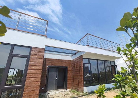 Prefabricated Modular Home Prefab Wooden Bungalow With Light Steel Frame