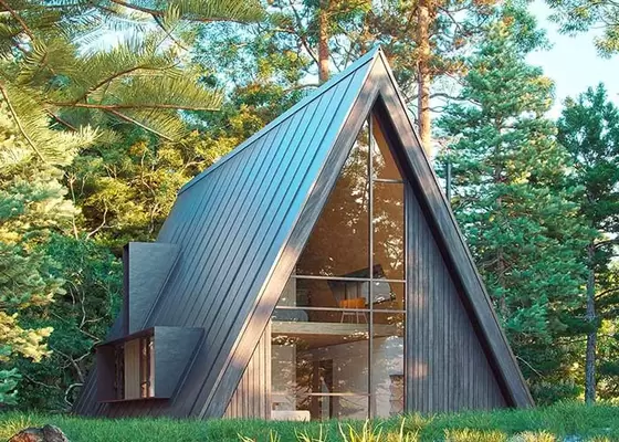 Prefab Hotel Unit Light Steel Space A Frame Tiny Homes Portable Kit Homes