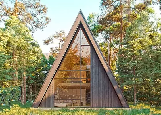 Prefab Hotel Unit Light Steel Space A Frame Tiny Homes Portable Kit Homes