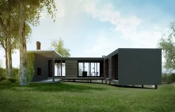Prefab Steel Frame Luxury Prefabricated Houses Uruguay Modern Design Bungalow Homes American Standard