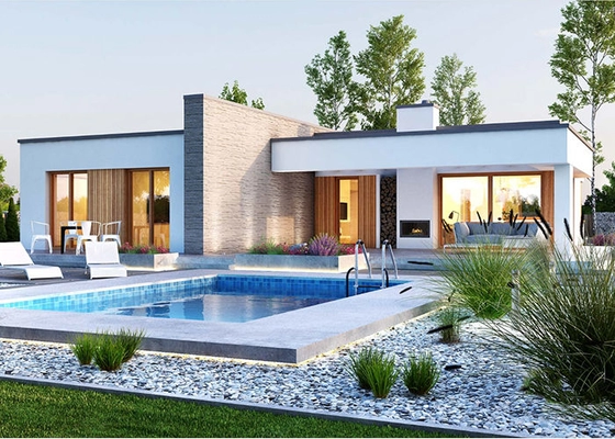 Light Steel Frame prefab villa house Metal Modular Home