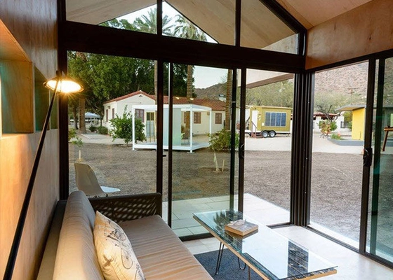Light Steel Frame Prefab Garden Studio House Kits Cost Saving Small Cabins For Airbnb